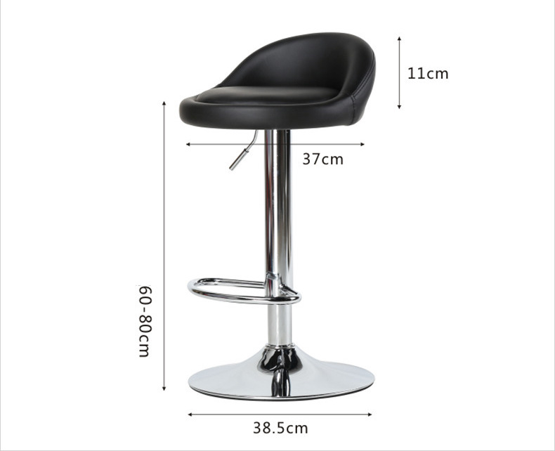 SILLA PISO BAR BJ HOGAR NEGRO ALTURA REGULABLE TABURETE - 2