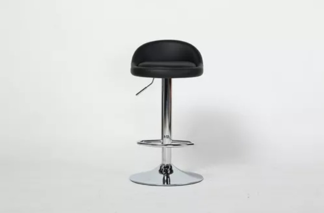 SILLA PISO BAR BJ HOGAR NEGRO ALTURA REGULABLE TABURETE - 4