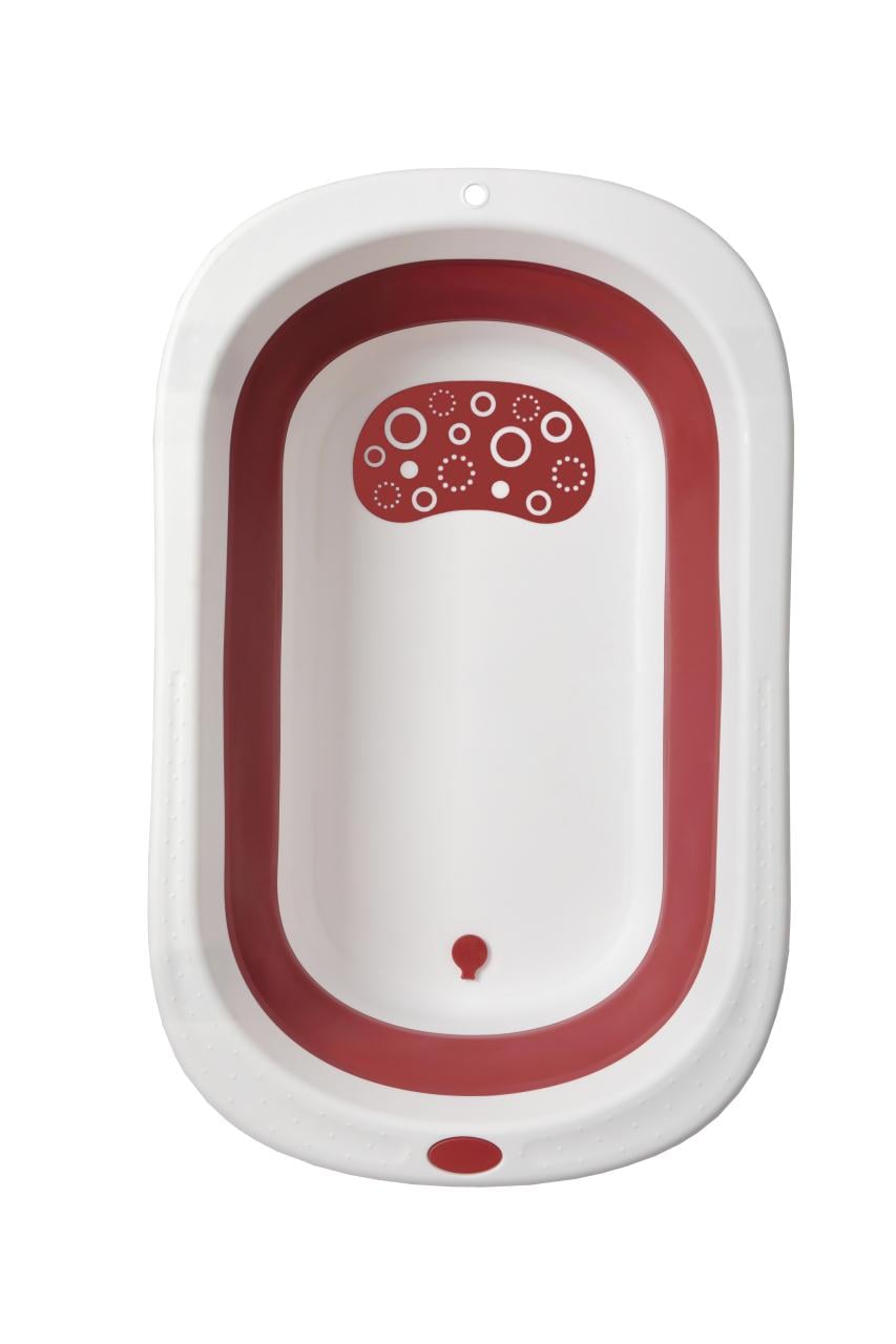 TINA BJ HOGAR BAÑERA PLEGABLE BEBÉ CON MALLA ROJO - 2