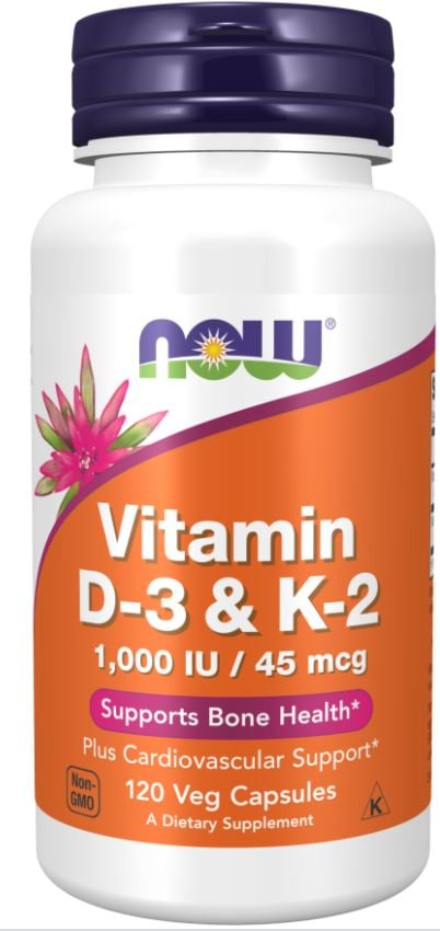 NOW FOODS VITAMINA D3 & K2 - 1