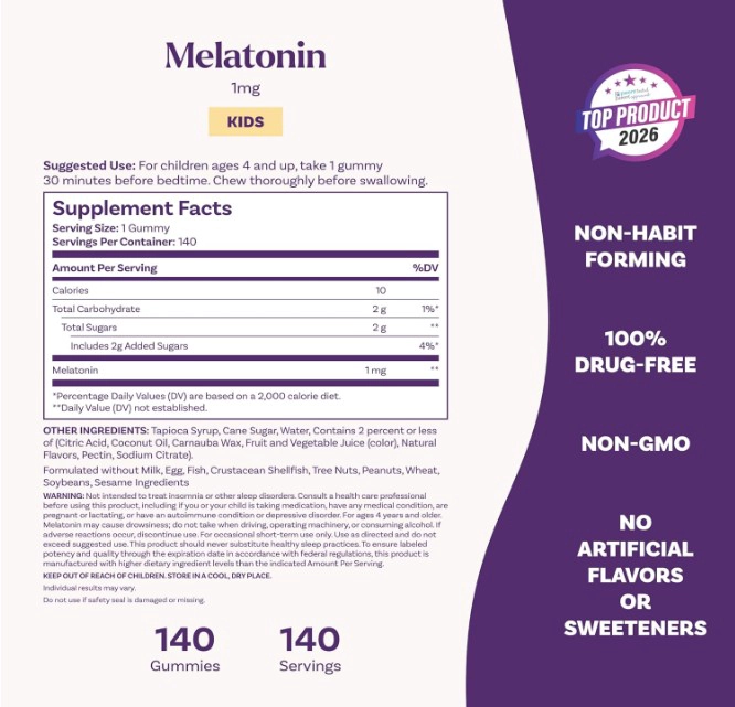 MELATONINA 1MG 140 GOMITAS - 2