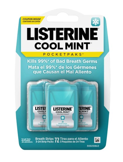 LISTERINE TRAVEL ESSENTIALS COOL MINT POCKETPAKS - 1