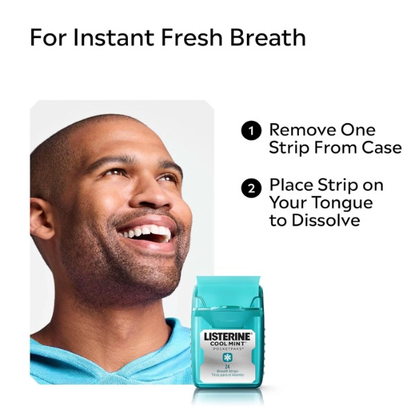 LISTERINE TRAVEL ESSENTIALS COOL MINT POCKETPAKS - 4