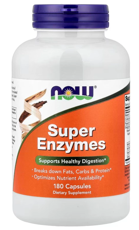 NOW FOODS SUPER ENZYMES | 180 CAPSULAS - 1