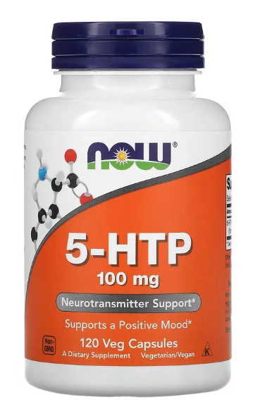 NOW FOODS 5-HTP 100 MG | 120 CAPSULAS VEGANAS - 1