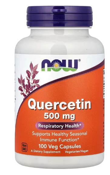 NOW FOODS QUERCETIN 500 MG | 100 CAPSULAS VEGANAS - 1