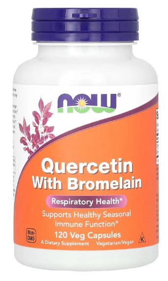 NOW FOODS QUERCETIN CON BROMELAINA | 120 CAPSULAS VEGANAS - 1