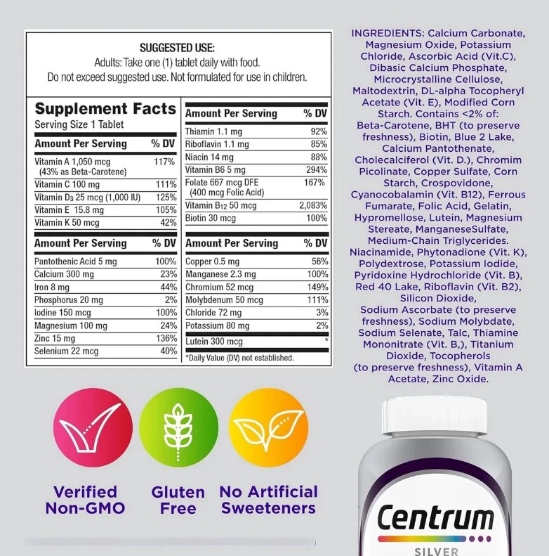 CENTRUM SILVER WOMEN 50+ | MULTIVITAMINICO PARA MUJERES - 1