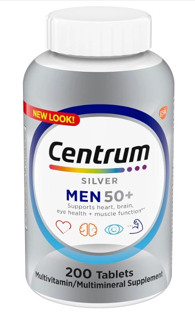 CENTRUM SILVER MEN 50+ | MULTIVITAMINICO PARA HOMBRES | 200 TABLETAS - 1