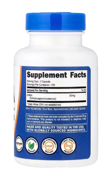 NUTRICOST, DHEA, 50 MG, 120 CAPSULES - 2