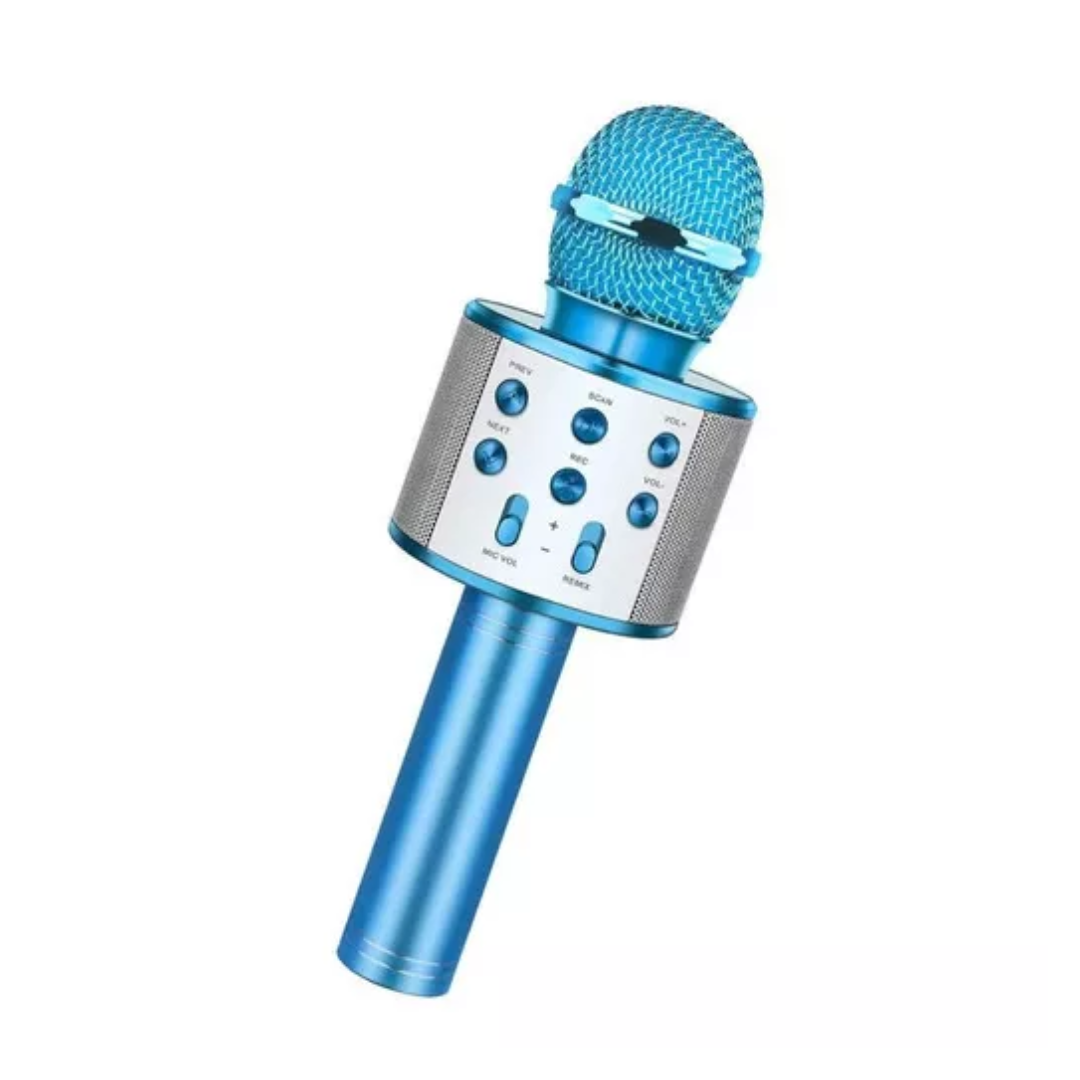 MICROFONO CON BLUETOOTH Y PARLANTE | AZUL