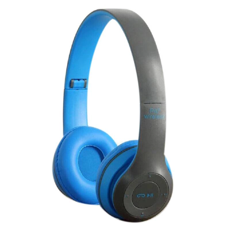 AUDÍFONOS OEM P47 BLUETOOTH AZUL - 2