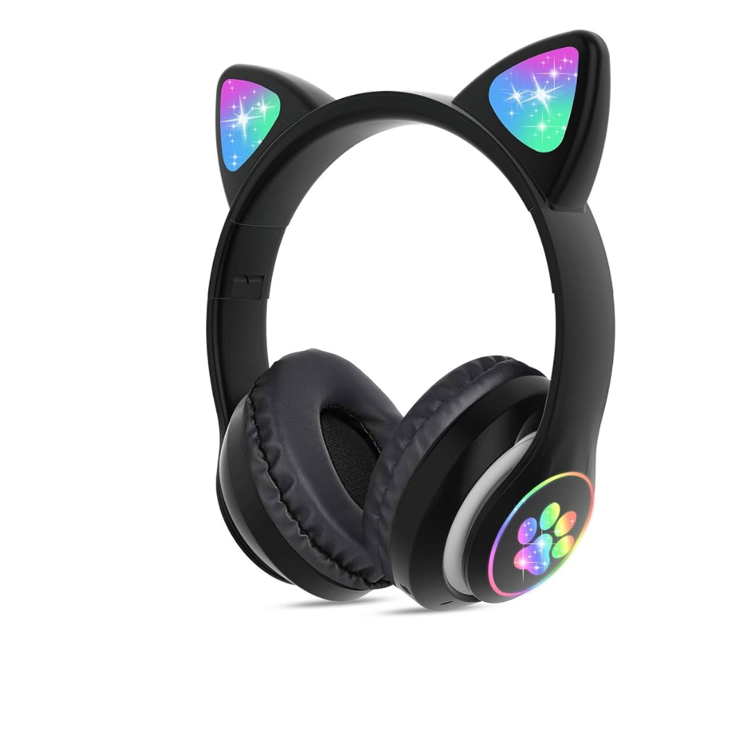 AUDÍFONOS GOSHGG OREJAS GATO MORADO - 1