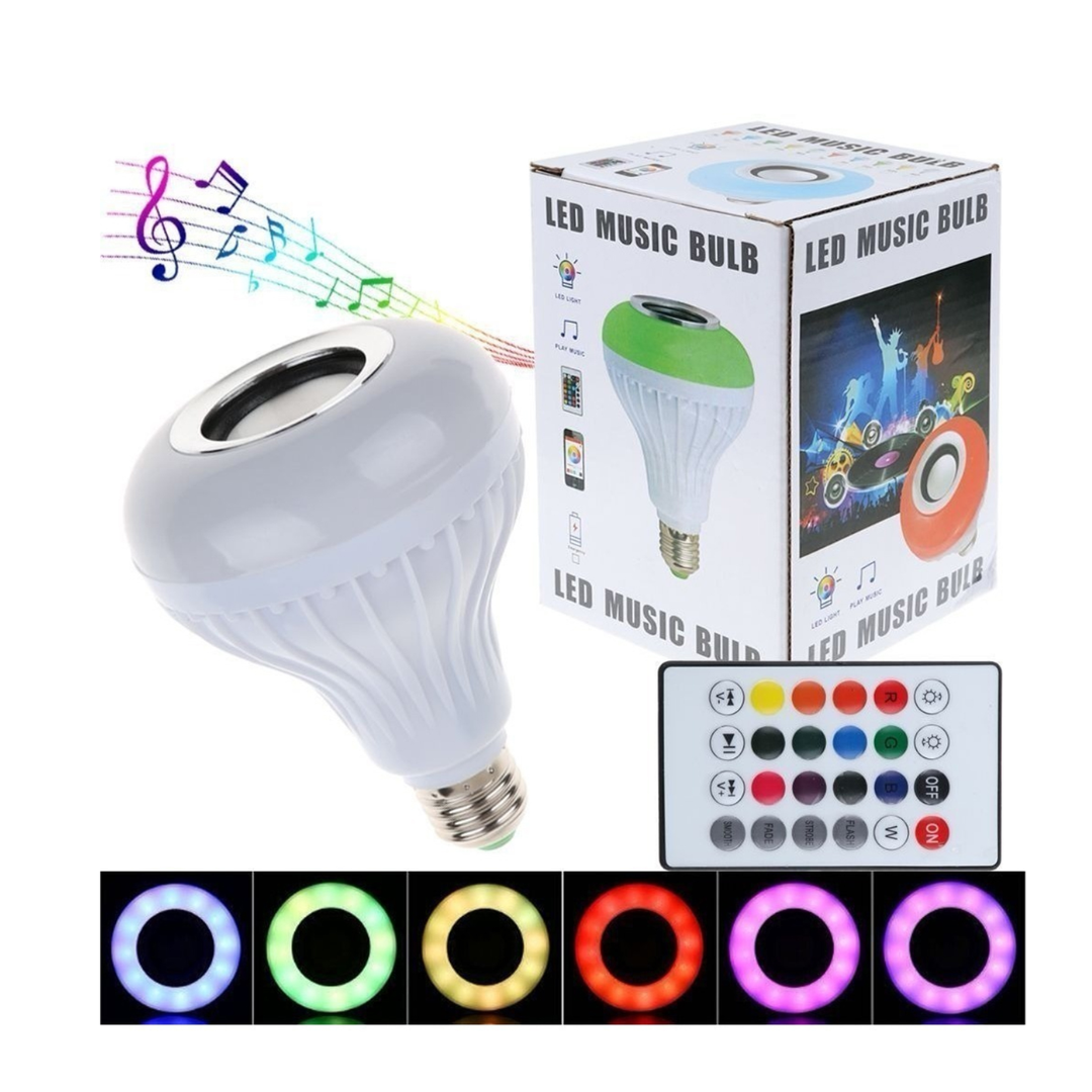 AMPOLLETA PARLANTE BLUETOOTH COLORES CONTROL REMOTO | MULTICOLOR - 2