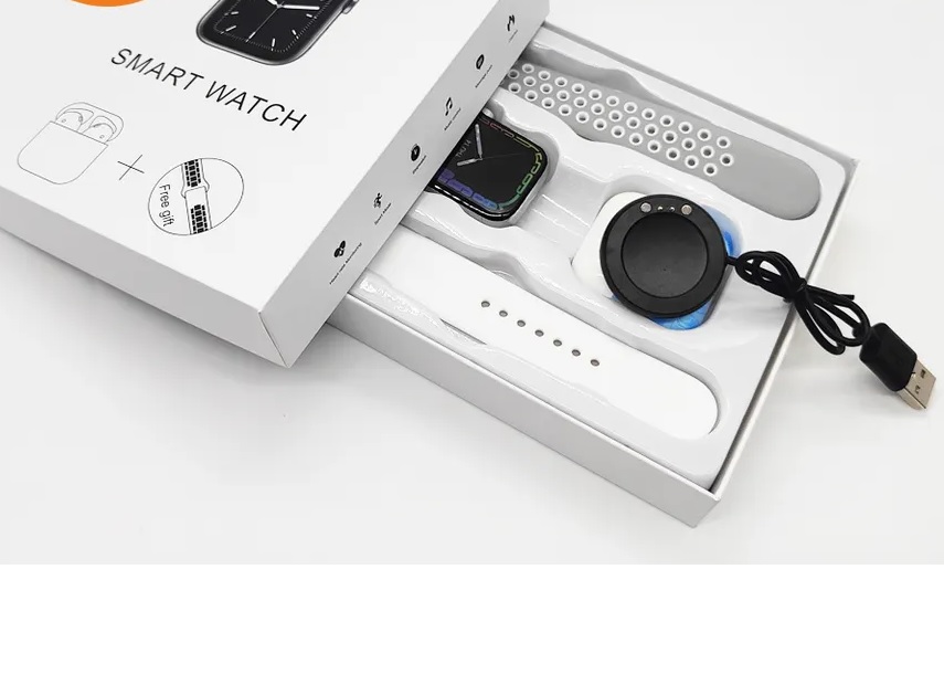 COMBO SMARTWATCH GOSHGG T55 PRO MAX BLANCO + AUDIFONOS INALAMBRICOS - 2