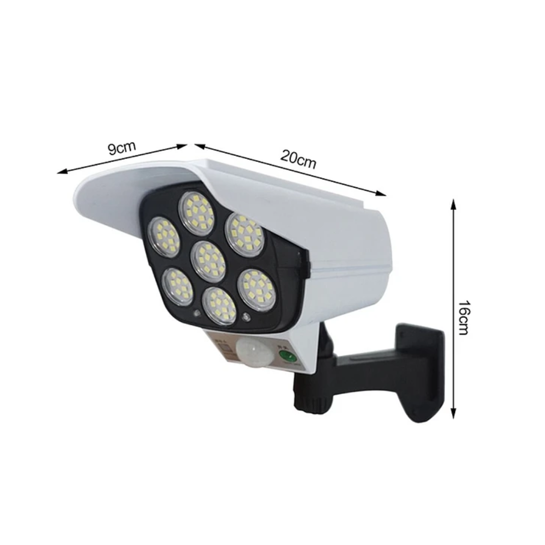 FOCO SOLAR GOSHGG TIPO CÁMARA NEGRO CON SENSOR DE MOVIMIENTO Y CONTROL REMOTO - 2