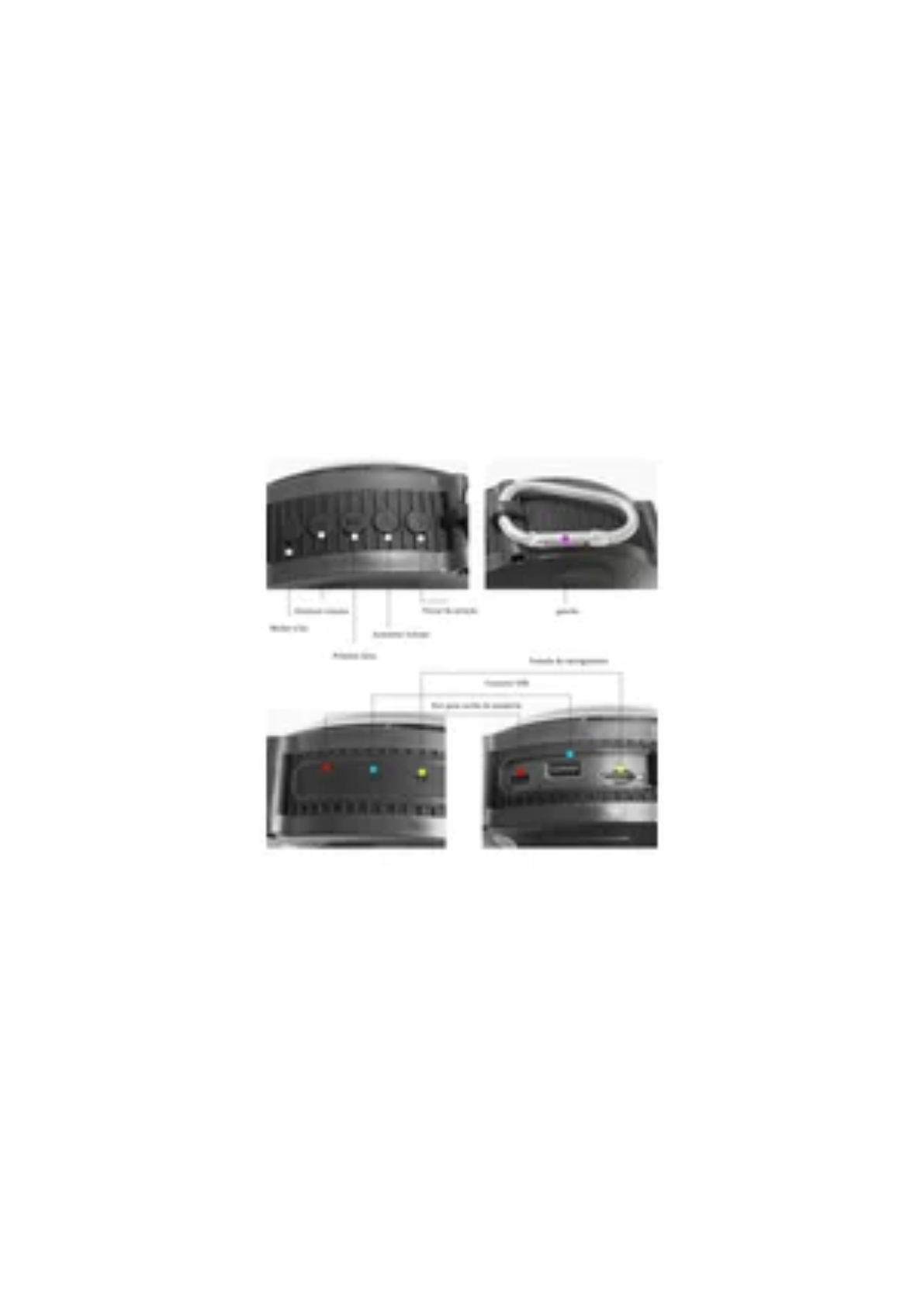 PARLANTE PORTATIL BLUETOOTH BLACK MUSIC RGB - 3