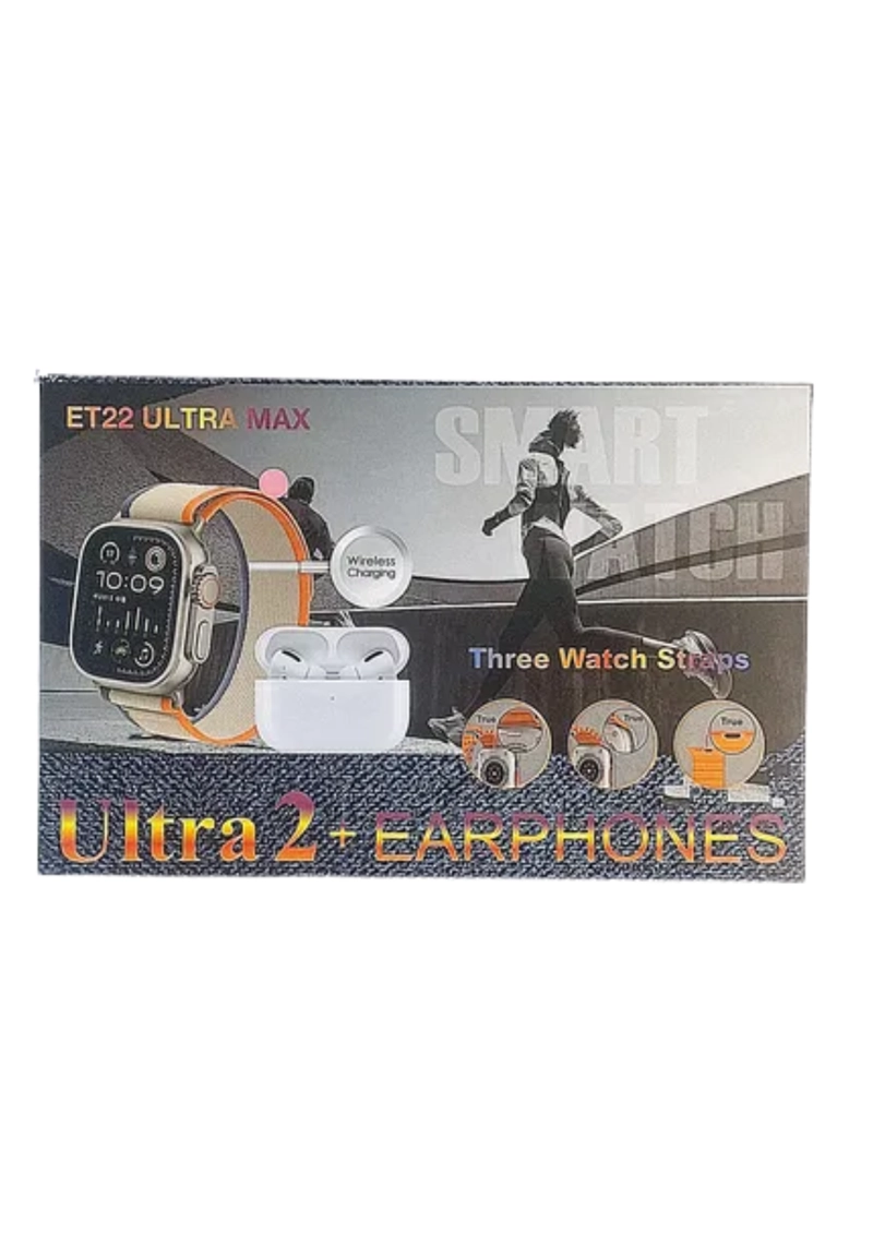 RELOJ INTELIGENTE SMARTWATCH + 3 CORREAS ULTRA 2 + AUDIFONOS Naranja - 3