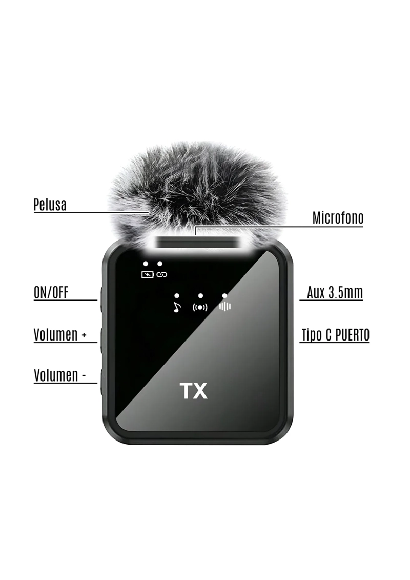 PACK 2 MICROFONOS INALAMBRICO 3 EN 1 PARA IPHONE ANDROID PC  MICROFONO INALAMBRICO  PARA CELULAR - 3
