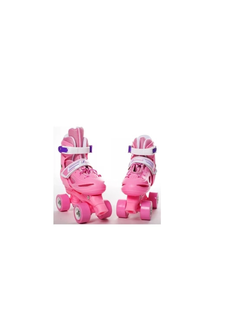 PATINES 4 RUEDAS AJUSTABLE PARA NIÑOS ROSA Y AZUL - 4