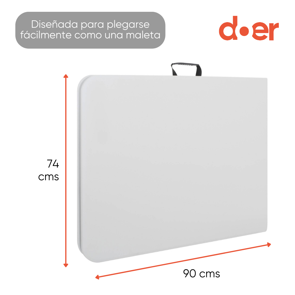 MESA PLEGABLE FOLDAWAY TIPO MALETA 180X74CMS - 4