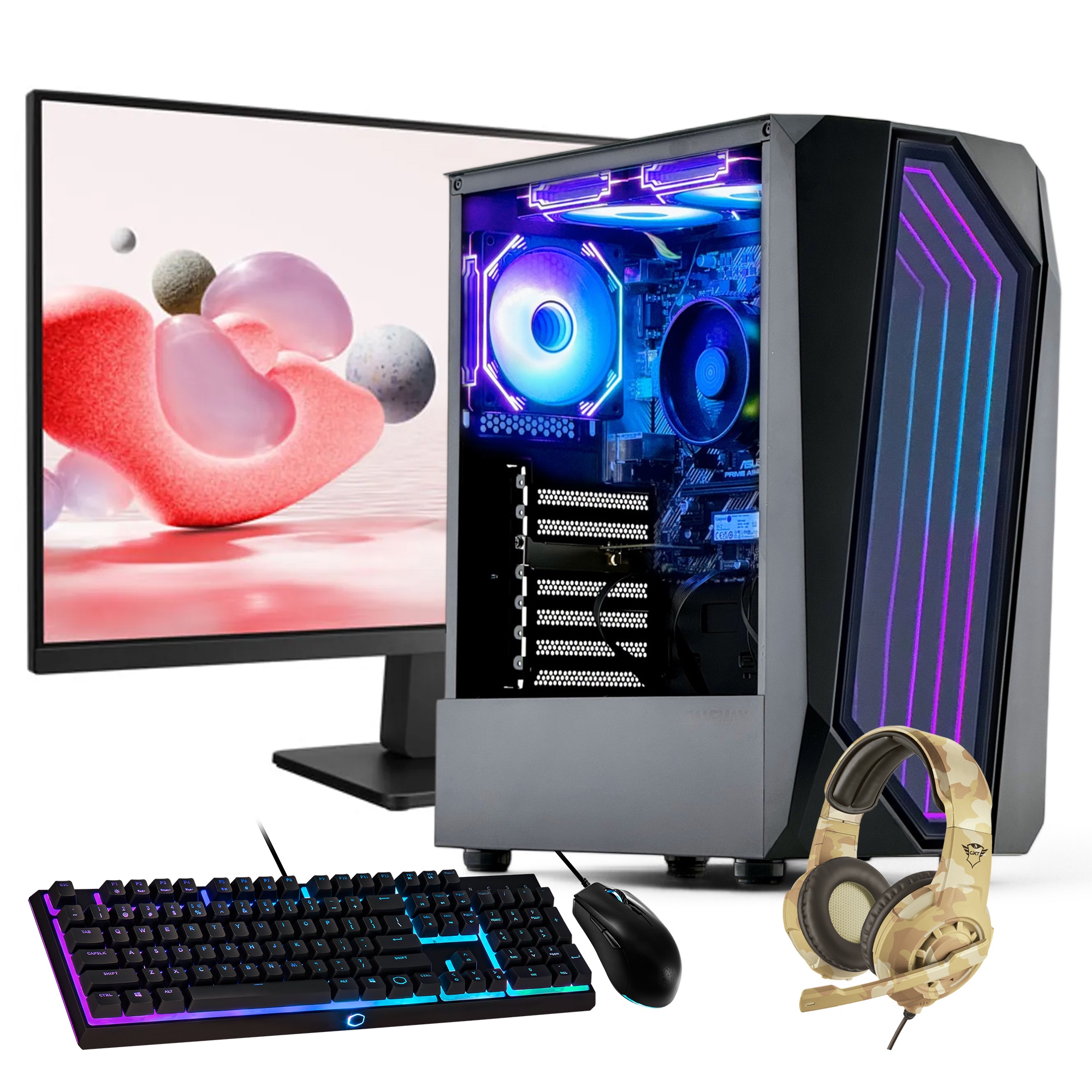 PC GAMER + MONITOR 24 + PERIF: AMD RYZEN 5 8500G 16GB 1TB 740M WIFI - 1