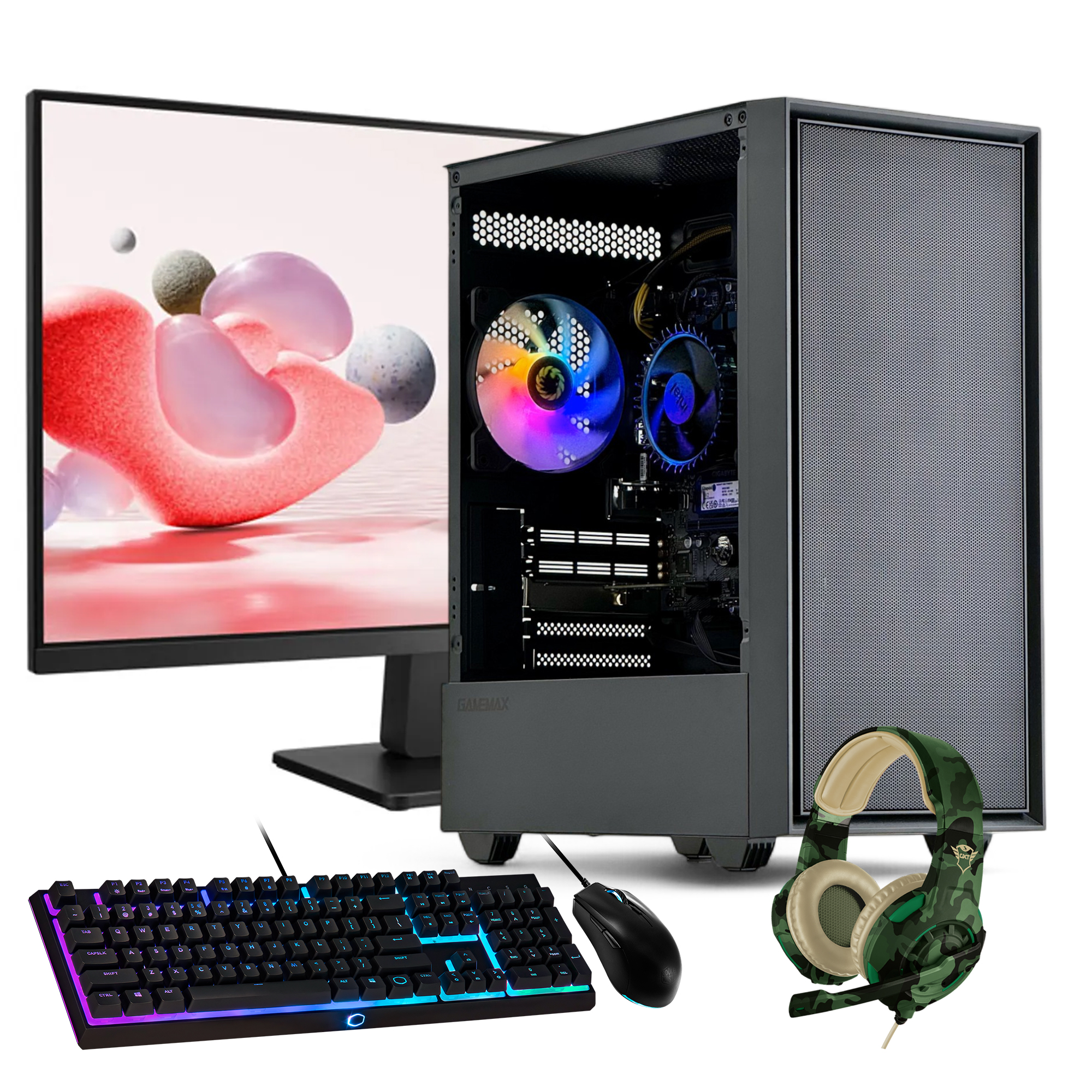 PC GAMER + MONITOR 24 + PERIF: AMD RYZEN 5 5600GT 32GB 1TB VEGA WIFI - 1