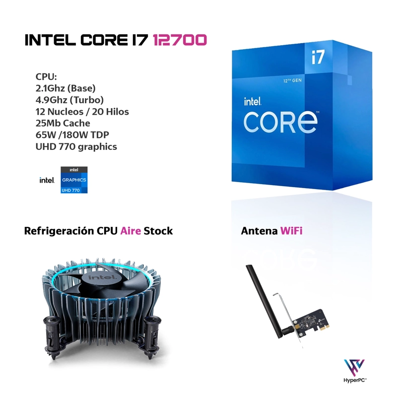 PC OFICINA HYPERPC.CL SLIM INTEL CORE I7 12700 32GB 2TB UHD 770 WIFI - 2