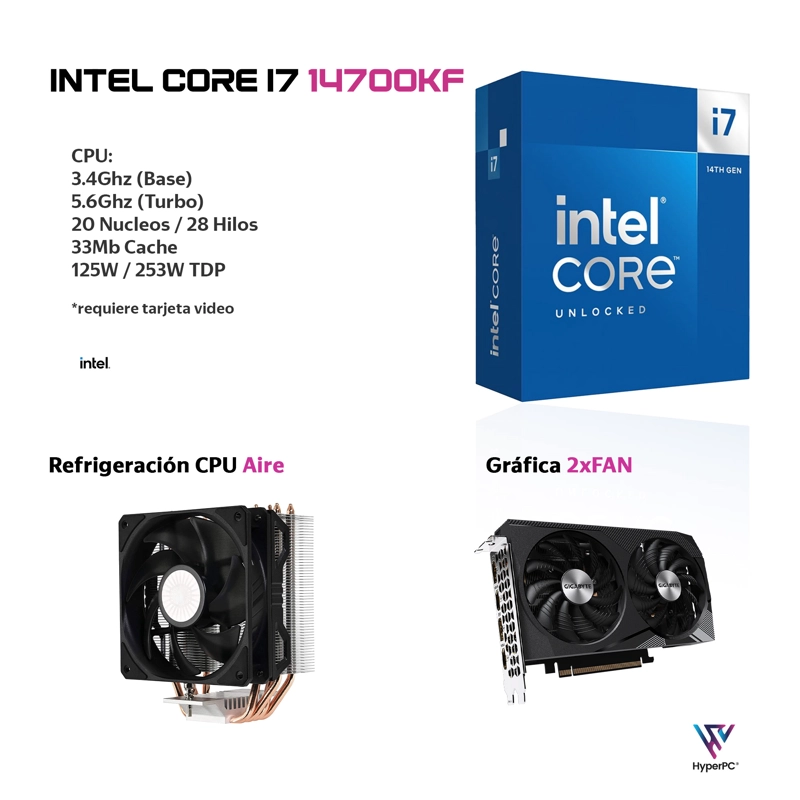 PC HYPERPC.CL WORKSTATION FOTO ULTRA INTEL CORE I7 14700K 128GB DDR5 2+2TB RTX 4060 TI - 2