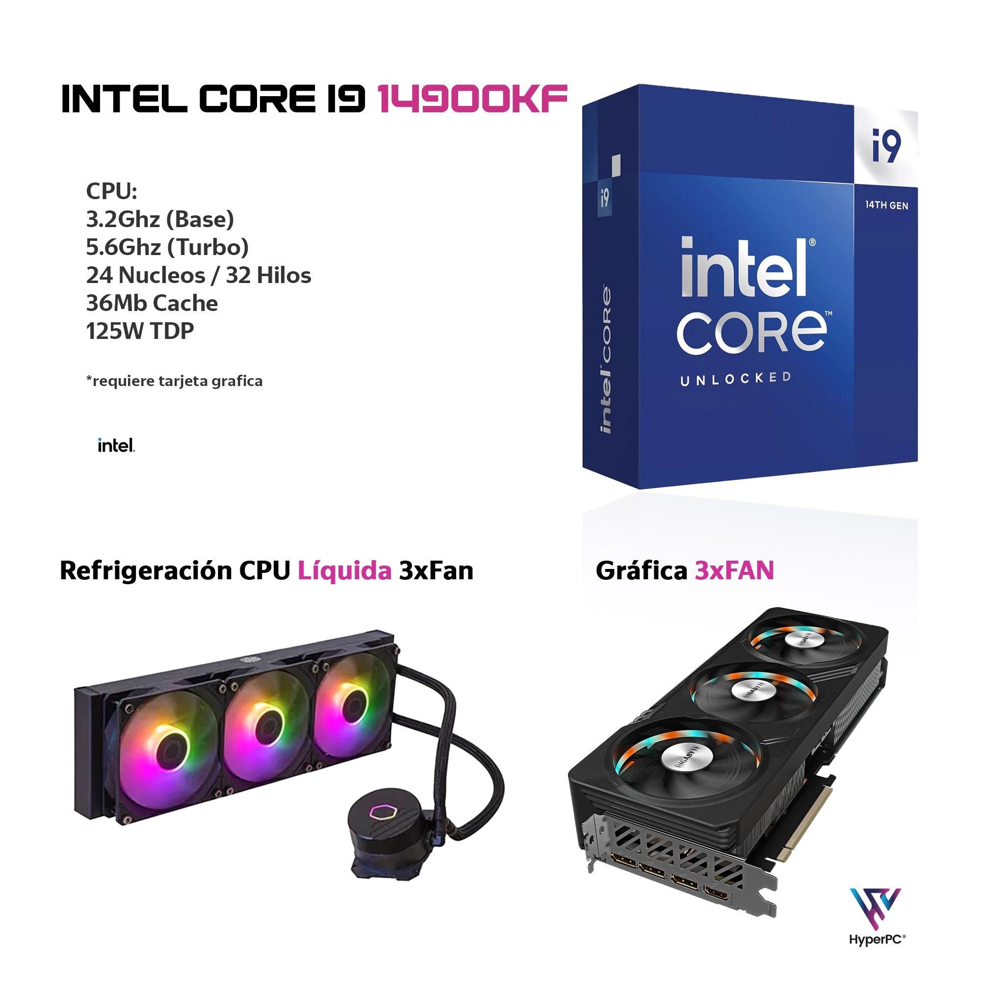 PC GAMER INTEL CORE I9 14900KF 64GB DDR5 2TB RTX 5070 TI 16GB - 3