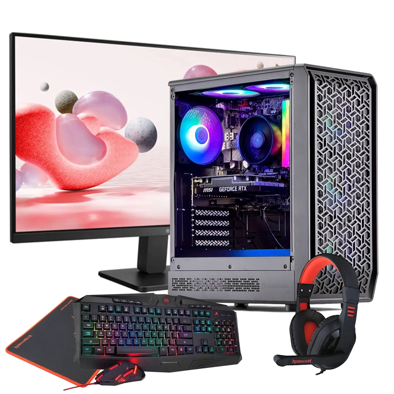 PC GAMER + MONITOR 24 + PERIF: AMD RYZEN 5 5500 16GB 1TB RTX 3050 - 1
