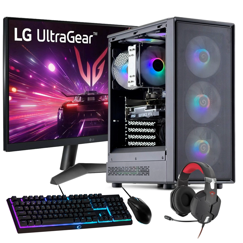 PC GAMER + MONITOR 24 + PERIF: AMD RYZEN 5 9600X 16GB DDR5 1TB RTX 5060 8GB - 1