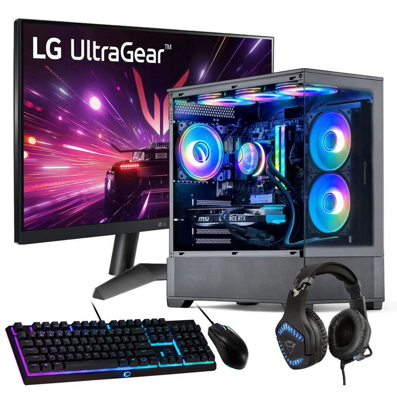 PC GAMER + MONITOR 27 + PERIF: AMD RYZEN 5 9600X 32GB DDR5 1TB RTX 5060 TI - 1