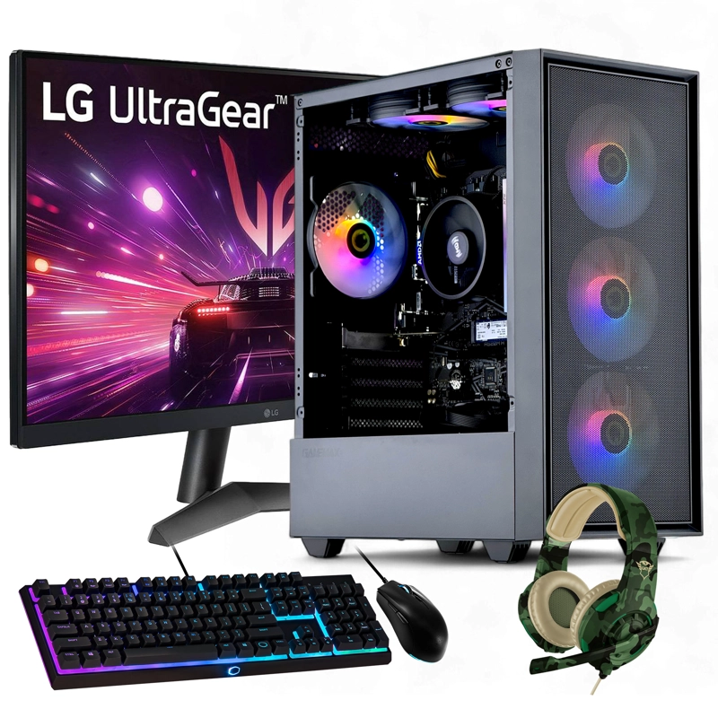 PC GAMER + MONITOR 24 + PERIF: AMD RYZEN 5 5500 32GB 1TB RTX 3050 - 1