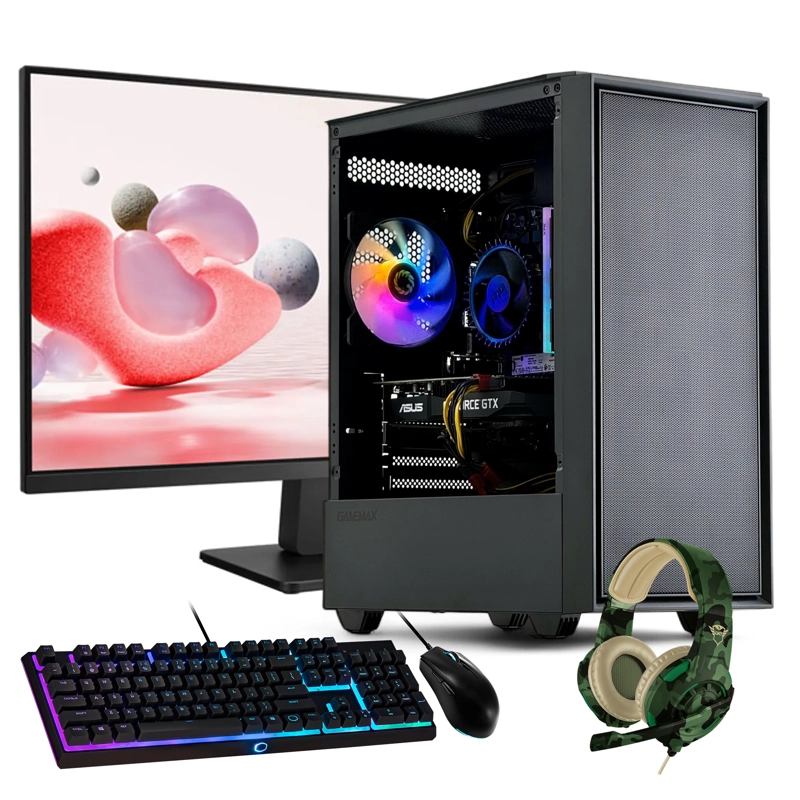 PC GAMER + MONITOR 24 + PERIF: AMD RYZEN 5 9600X 16GB DDR5 1TB RTX 3050 6GB - 1