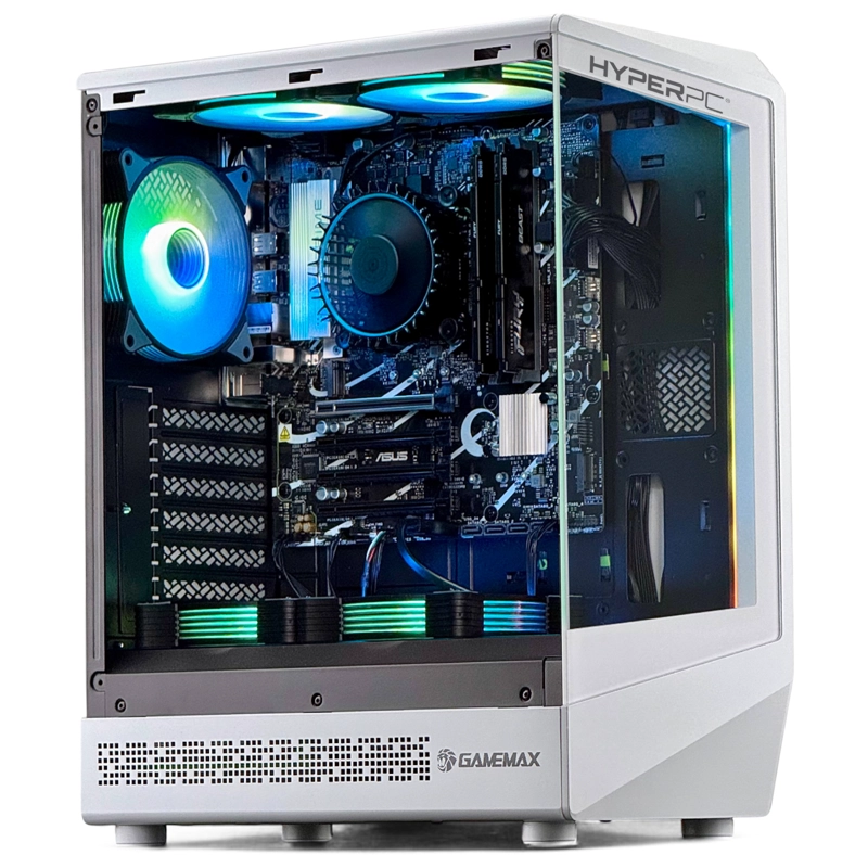 PC GAMER BLANCO + MONITOR 24 + PERIF: INTEL CORE I3 14100 16GB 500GB RTX 3050 - 2