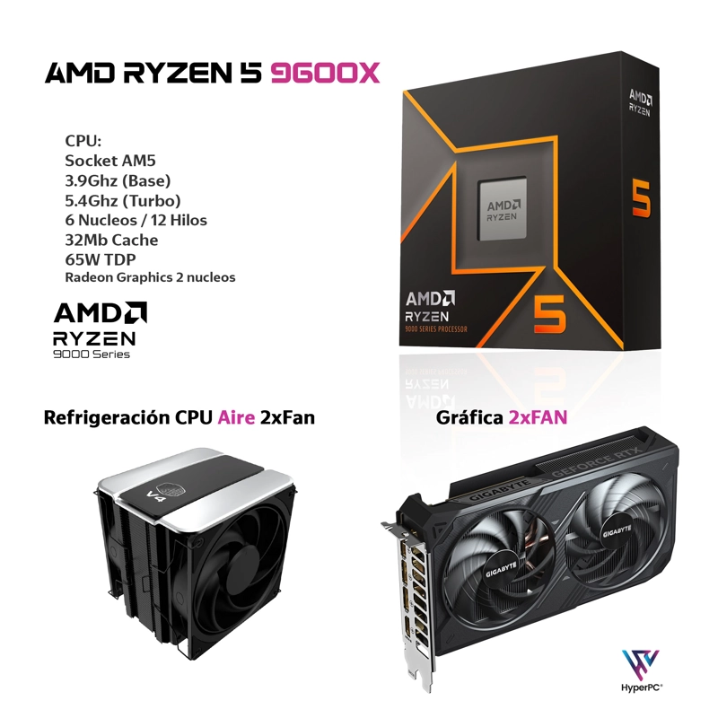 PC WORKSTATION IA AMD RYZEN 5 9600X 32GB DDR5 1TB RTX 5060 TI 16GB - 3