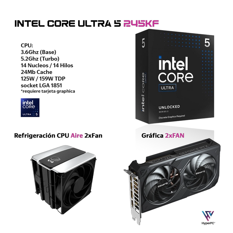PC WORKSTATION IA INTEL CORE ULTRA 5 245K 32GB DDR5 2TB RTX 5060 TI 16GB - 3
