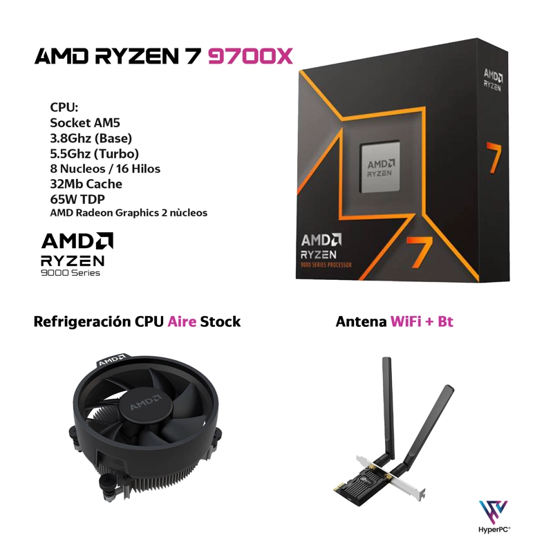 PC OFICINA AMD RYZEN 7 9700X 16GB 500GB RADEON GRAPHICS - 2