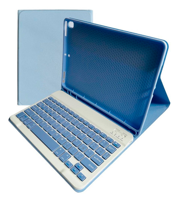 FUNDA CON TECLADO LILA PARA IPAD 7MA/8VA/9NA 10.2 ESPAÑOL - 1