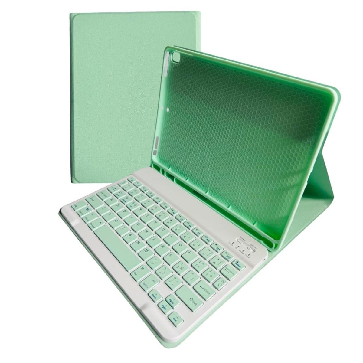FUNDA CON TECLADO VERDE PARA IPAD 7MA/8VA/9NA 10.2 ESPAÑOL - 1