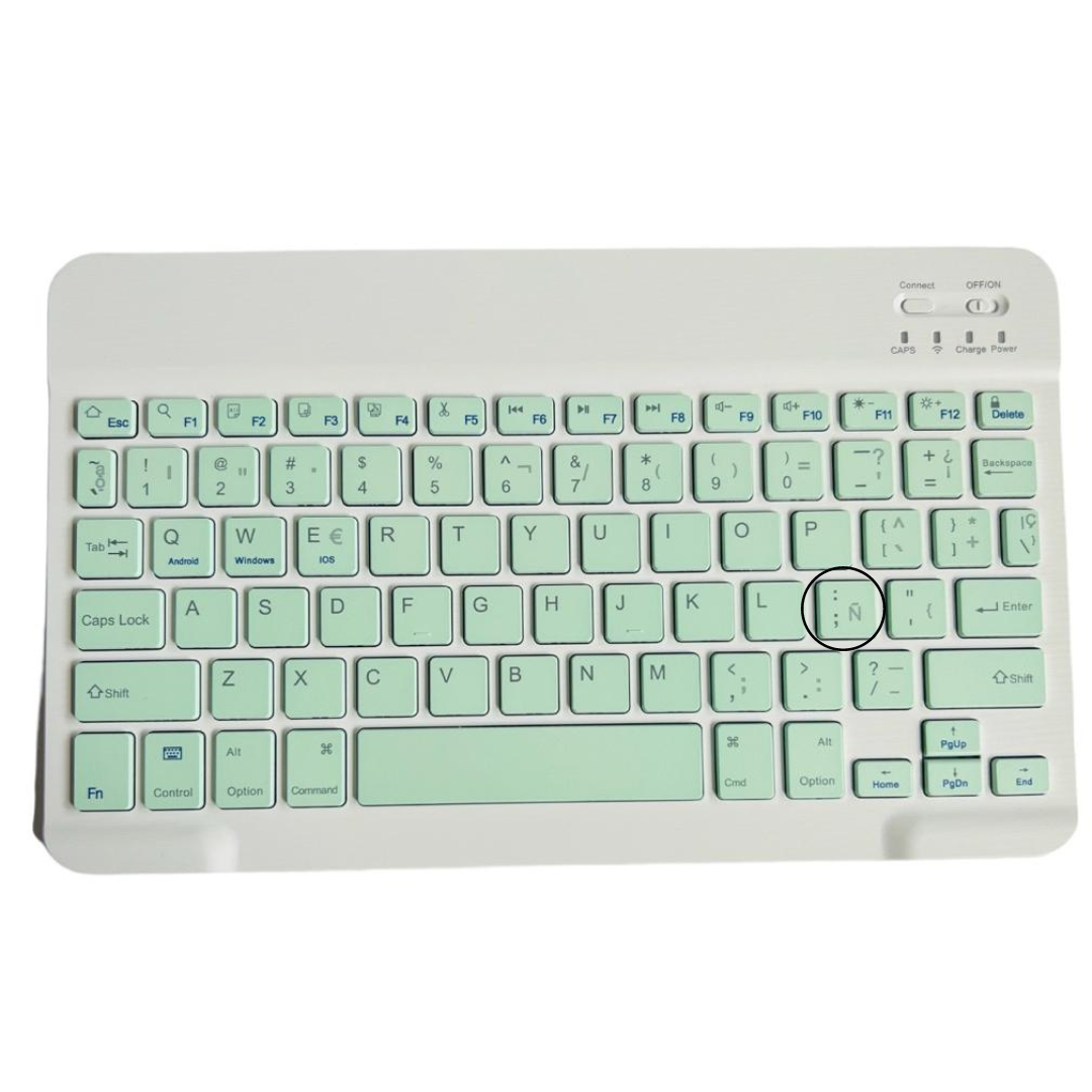 FUNDA CON TECLADO VERDE PARA IPAD 7MA/8VA/9NA 10.2 ESPAÑOL - 2