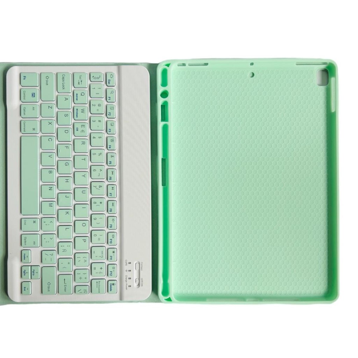 FUNDA CON TECLADO VERDE PARA IPAD 7MA/8VA/9NA 10.2 ESPAÑOL - 3