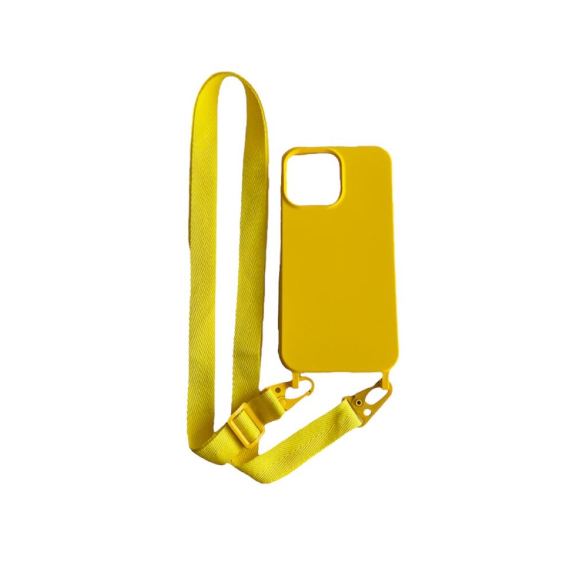 CARCASA IPHONE 14 PRO COLGANTE AJUSTABLE AMARILLO - 5
