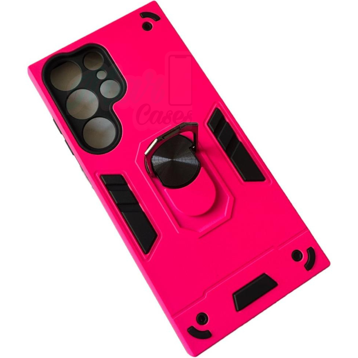 GENÉRICO CARCASA SAMSUNG S23 ULTRA ANTI GOLPES ANILLO FUCSIA