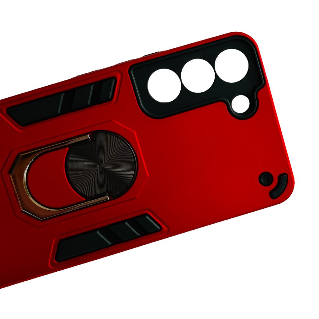 GENÉRICO CARCASA SAMSUNG S22 NORMAL ANTI GOLPES ANILLO ROJO