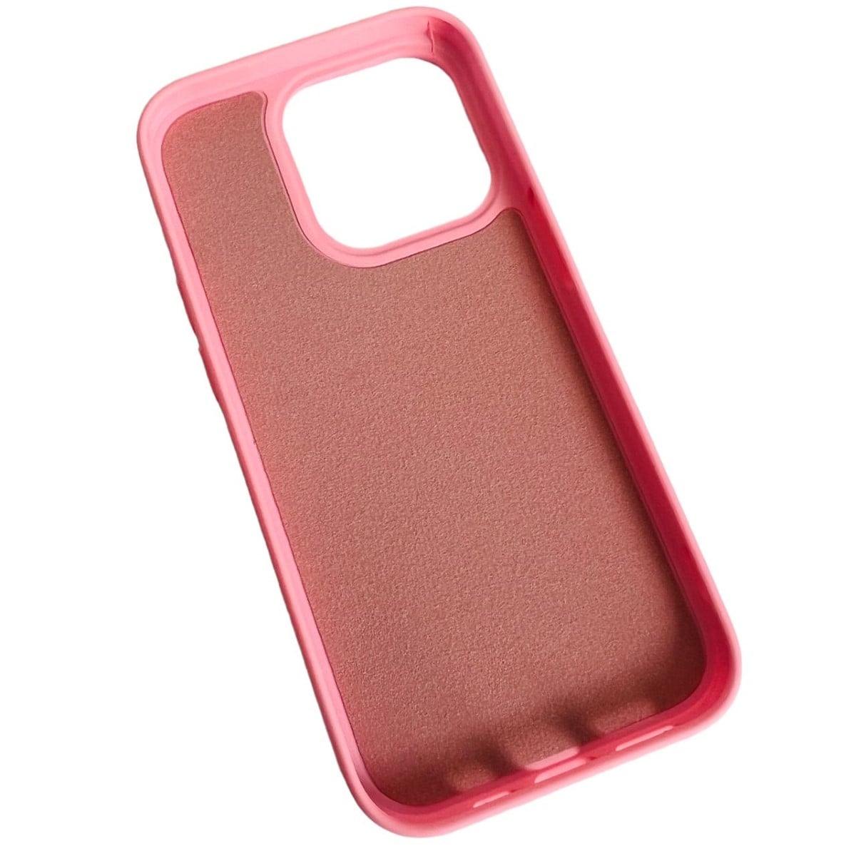 CARCASA FUNDA IPHONE 14 PRO MAX SILICONA ROSADO - 2
