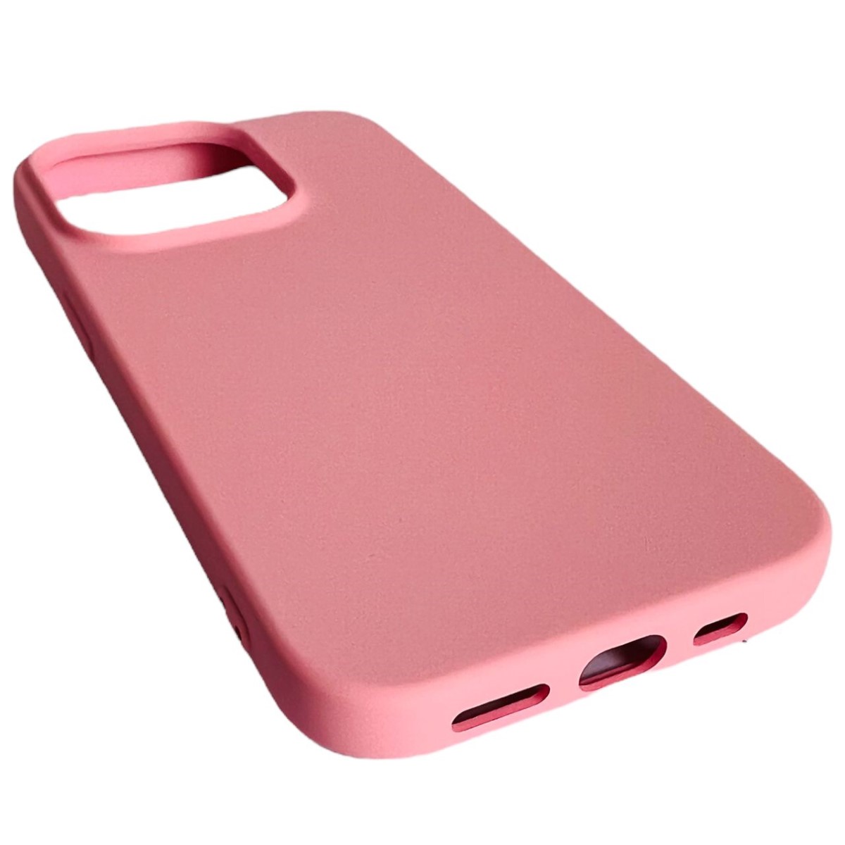 CARCASA FUNDA IPHONE 14 PRO MAX SILICONA ROSADO - 4
