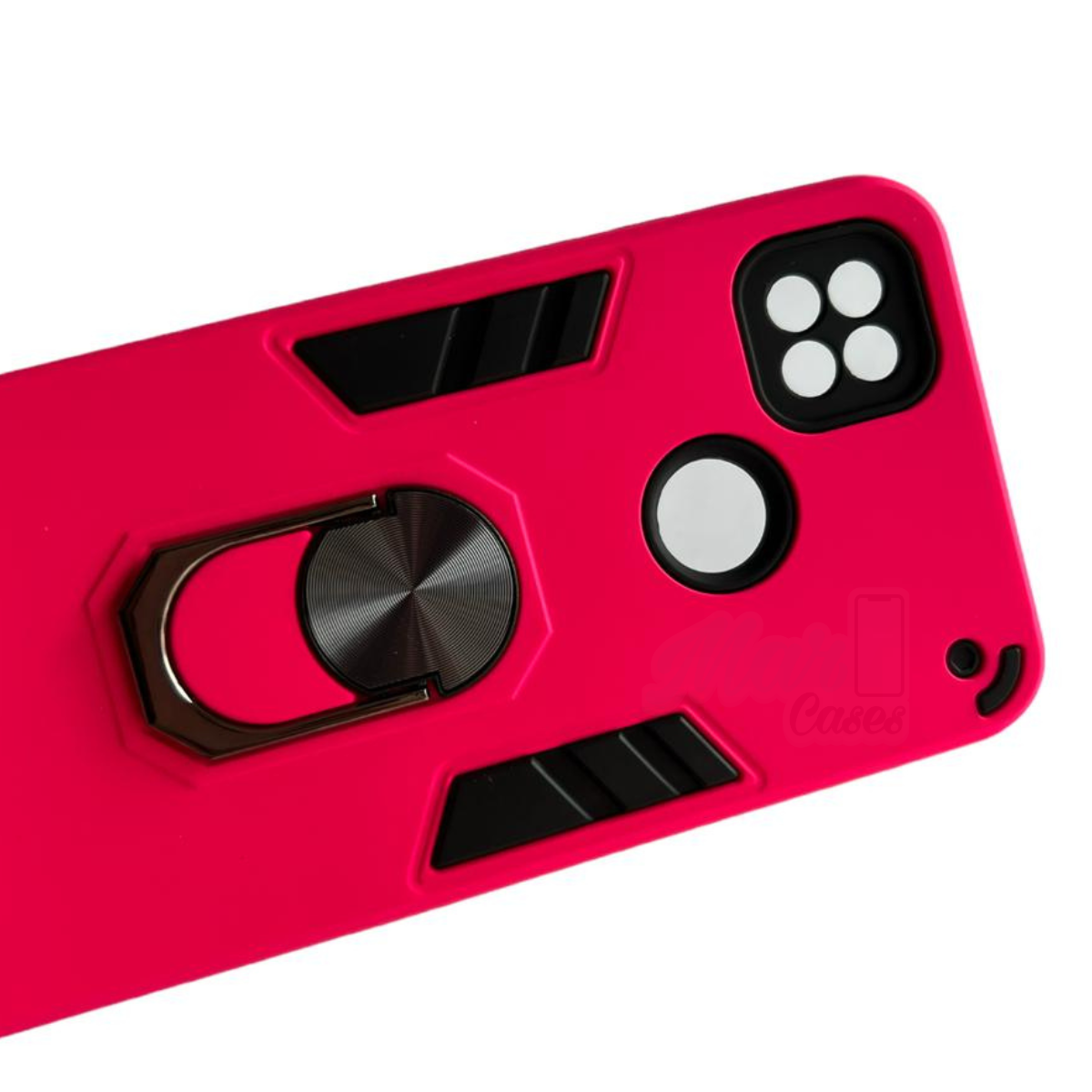 GENÉRICO CARCASA XIAOMI REDMI 10A ANTI GOLPES ANILLO FUCSIA
