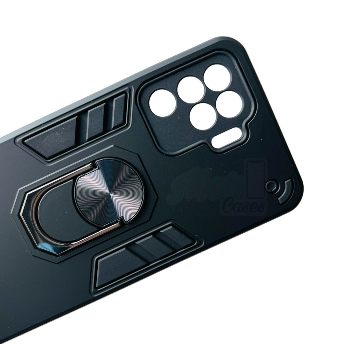 GENÉRICO CARCASA OPPO RENO5 LITE ANTI GOLPES ANILLO NEGRO